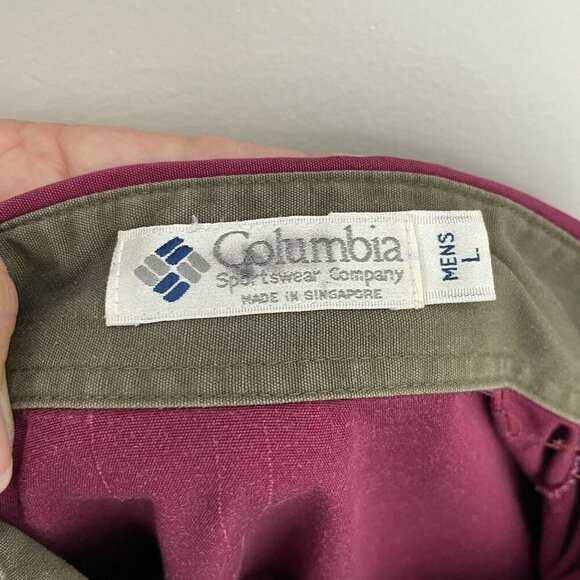 Columbia Canvas Shirt Men’s XL Long Sleeve Button Up Cranberry Red 100% Cotton - Picture 11 of 13